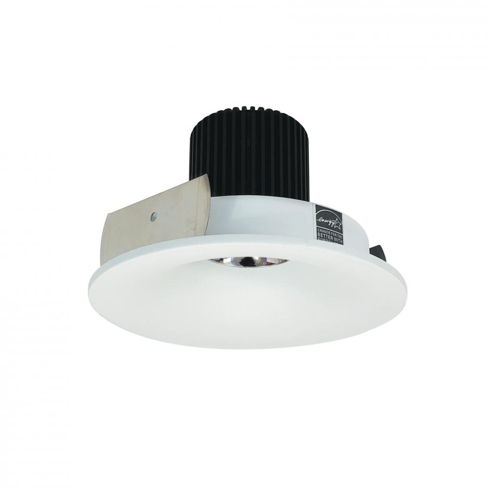 4" Iolite LED Round Bullnose, 10-Degree Optic, 950lm / 12W, 3000K, Matte Powder White Finish