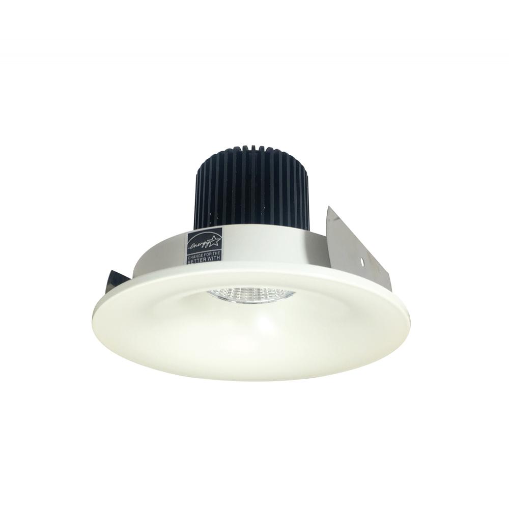 4" Iolite LED Round Bullnose, 1000lm / 14W, 2700K, White Finish