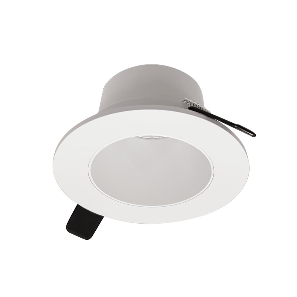 2" Iolite Can-less Round Downlight Trim, White finish