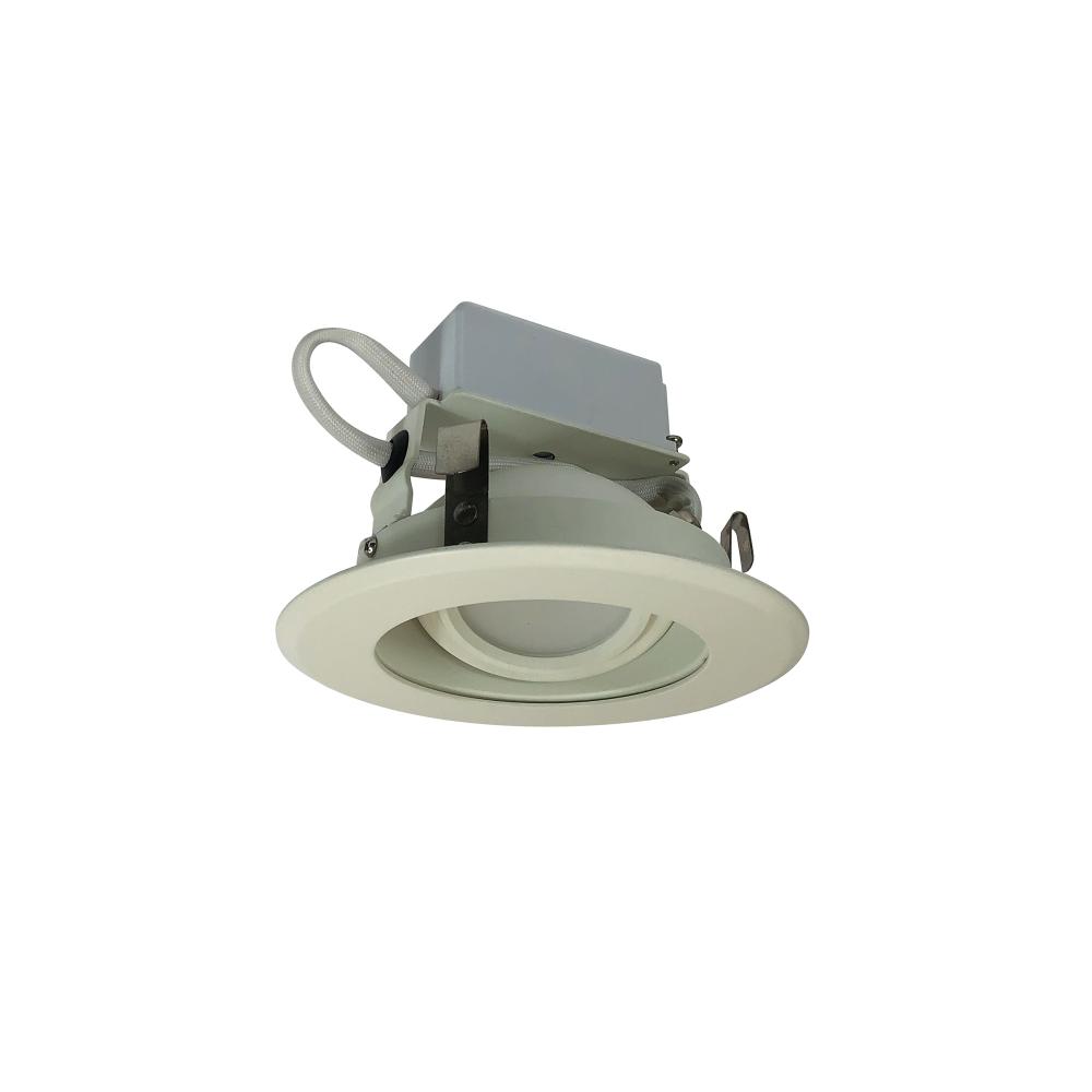 4" Cobalt Adjustable LED Retrofit, 1000lm / 12W, 3500K, White Reflector / White Flange,