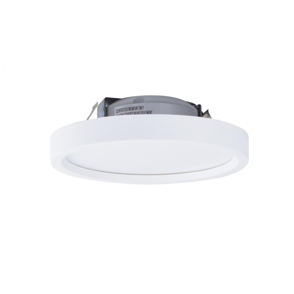 4" SURF Round LED Surface Mount, 850lm / 11W, 5000K, White finish