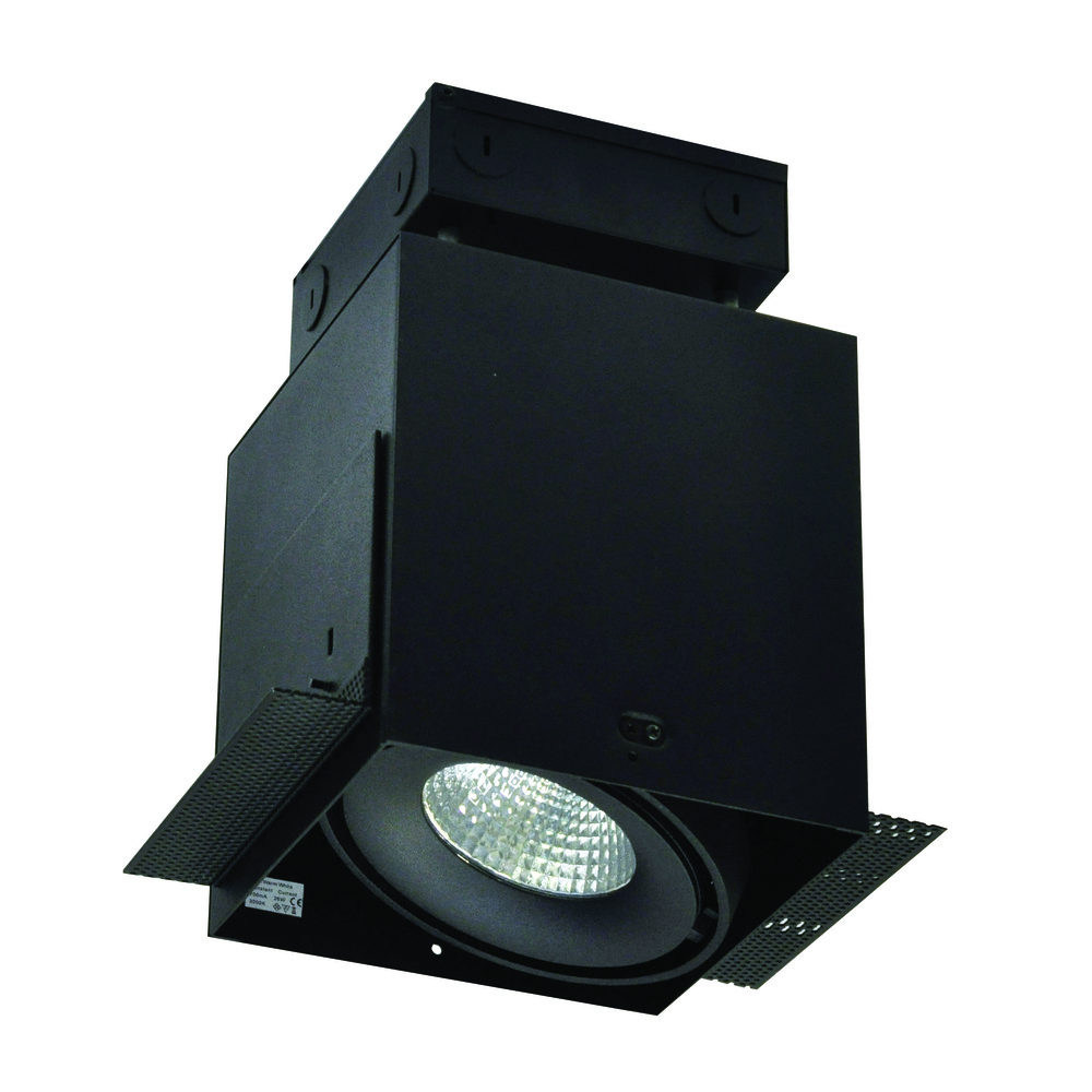 LED Trimless 1-Head MLS Housing, 30W / 2100lm per Head, 3000K, 32-Degrees Flood, Black, 120-277V