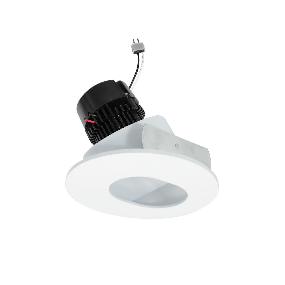 4" Pearl Low Voltage LED Round Adjustable Slot Aperture Retrofit, 950lm / 11W, 4000K, Matte