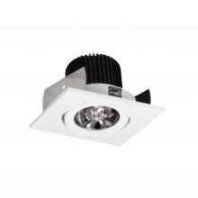 Nora NIOB-2SG30QMPW - 2" Iolite LED Square Adjustable Gimbal, 10-Degree Optic, 800lm / 12W, 3000K, Matte Powder White