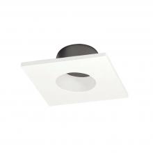 Nora NIOC-1SNGWW - 1" Iolite Can-less Square Downlight Trim, White finish