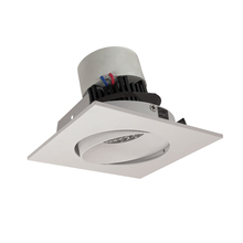 Nora NPR-4SC30XWW - 4" Pearl LED Square Adjustable Cone Retrofit, 1000lm / 12W, 3000K, White Reflector / White