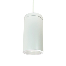 Nora NYLI-6PI2WWW - 6" Cylinder, White Pendant Mount, Incandescent, Baf., White