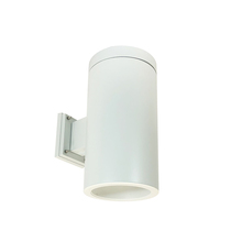 Nora NYLS3-6W1L240NC12WWW - 6" Sapphire III Wall Mount White Cylinder, Matte Powder White Reflector/Matte Powder White