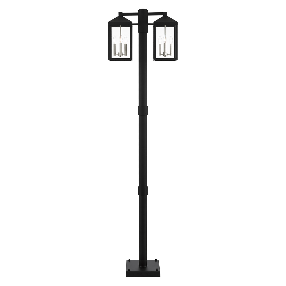 6 Lt Black Outdoor Post Light