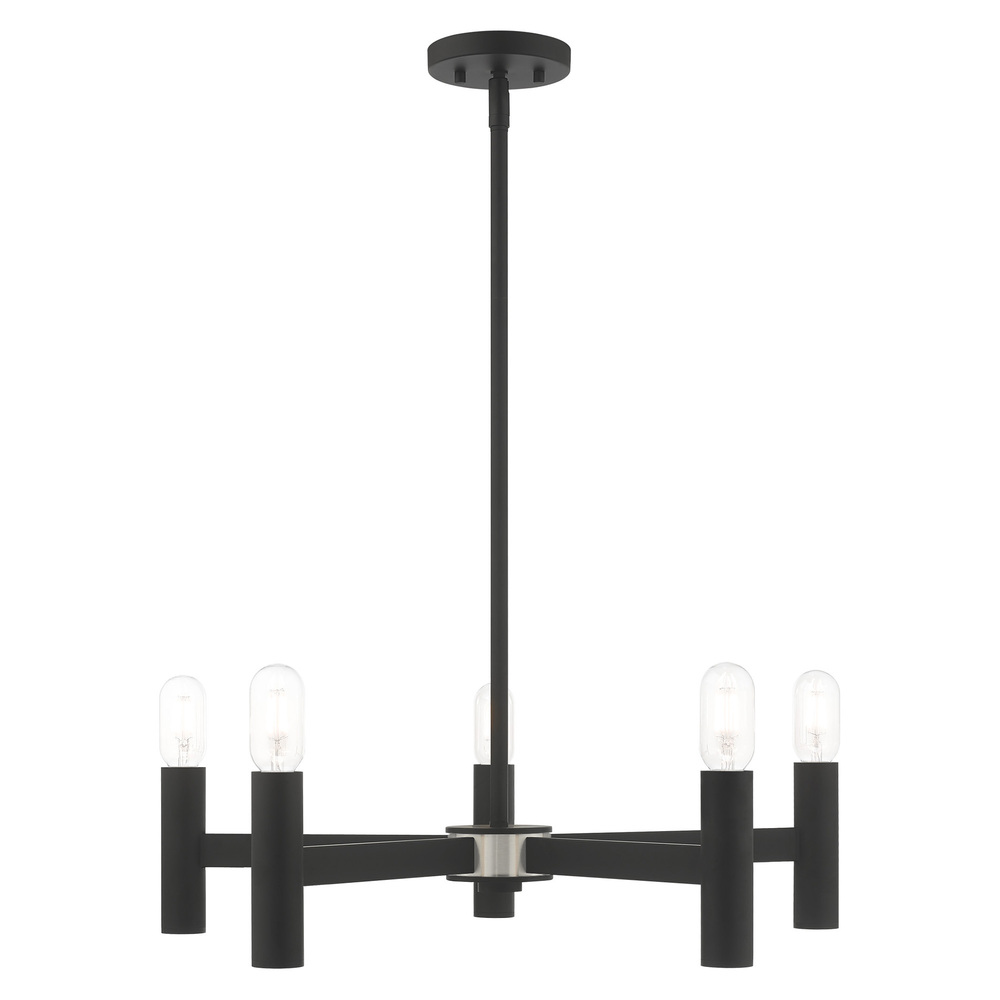 5 Lt Black Chandelier