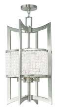 Livex Lighting 50567-91 - 4 Light Brushed Nickel Lantern