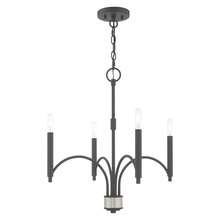 Livex Lighting 51334-76 - 4 Lt Scandinavian Gray Mini Chandelier