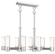 Livex Lighting 52108-91 - 8 Light Brushed Nickel Linear Chandelier