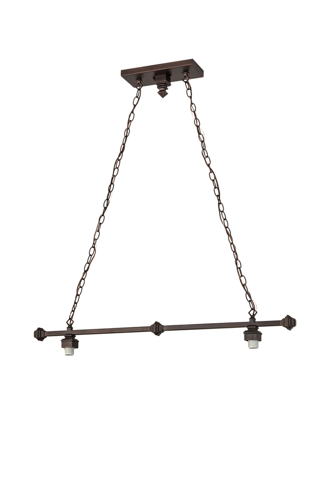 38" Long Mahogany Bronze 2 LT Pendant Hardware