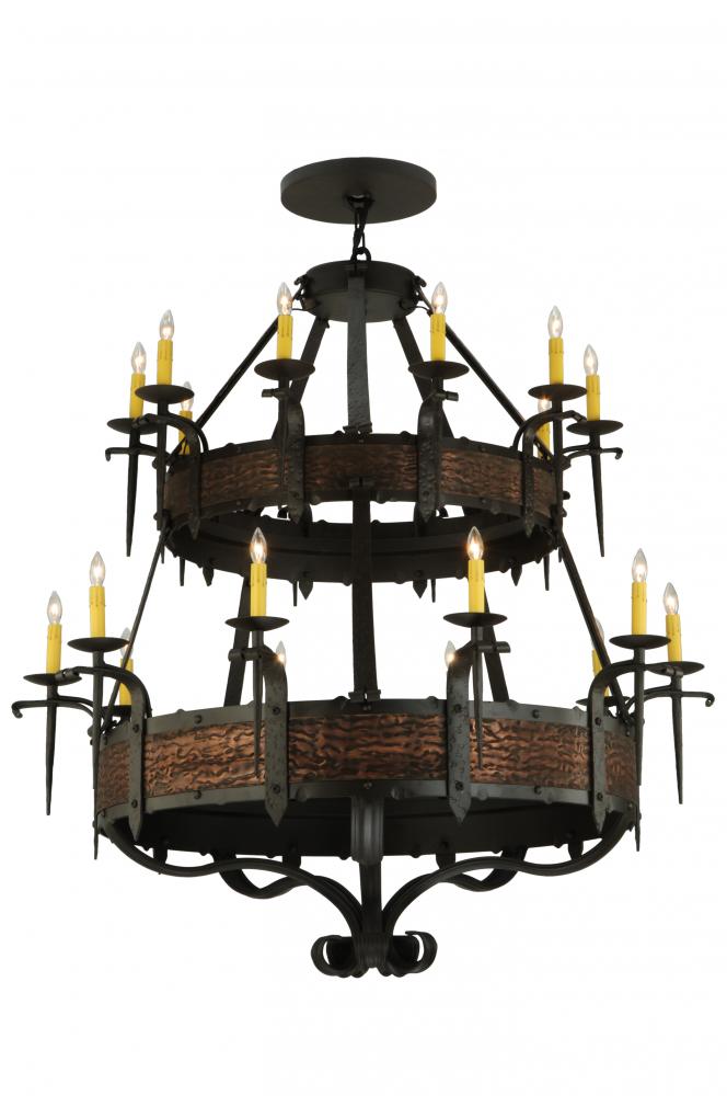 47.5" Wide Costello 20 Light Two Tier Chandelier