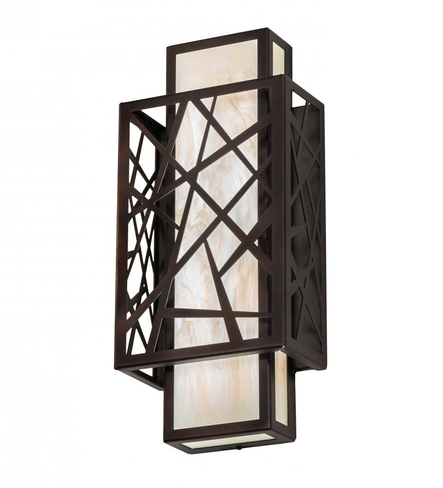 8" Wide Quadrato Rich Umador Wall Sconce