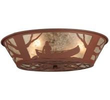 Meyda Blue 127250 - 22.5" Wide Canoe At Lake Flushmount