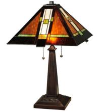 Meyda Blue 132673 - 24"H Montana Mission Table Lamp