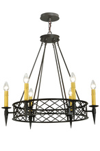 Meyda Blue 139014 - 33" Wide Topridge 6 LT Chandelier