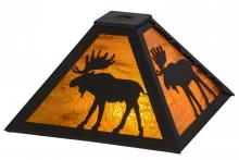 Meyda Blue 151462 - 11.5" Square Moose Through the Trees Shade