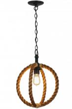 Meyda Blue 152439 - 14"W Cilindro Bola Rope Pendant