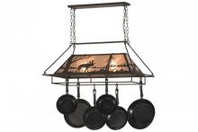 Meyda Blue 152951 - 39"L Moose at Lake Pot Rack