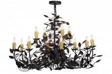 Meyda Blue 157544 - 42" Wide Pear Leaf 12 Light Chandelier