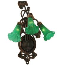 Meyda Blue 17537 - 10.5"W Green Pond Lily 3 LT Wall Sconce