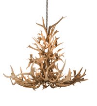 Meyda Blue 200451 - 65" Wide Antlers Elk 18 Light Chandelier