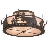 Meyda Blue 200517 - 24" Wide Moose at Dusk Flushmount