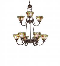 Meyda Blue 241038 - 32" Wide Tiffany Roman 9 Light Chandelier