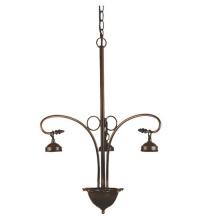 Meyda Blue 25888 - 24"W Mahogany Bronze 3 LT Chandelier Hardware