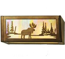 Meyda Blue 98902 - 16"W Moose at Lake Vanity Light