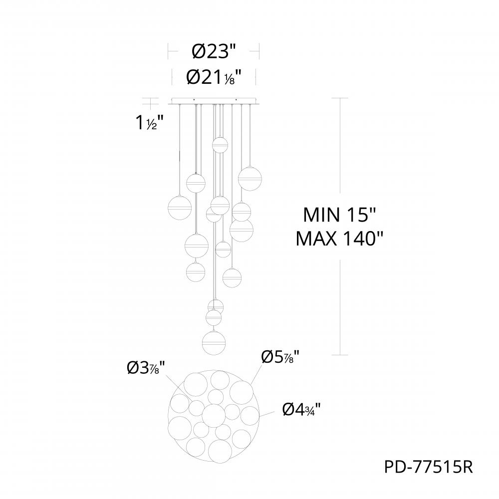 Cyllindra Chandelier Light