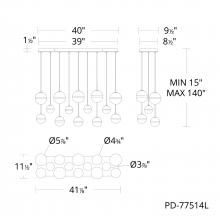 WAC US PD-77514L-BC - Cyllindra Chandelier Light