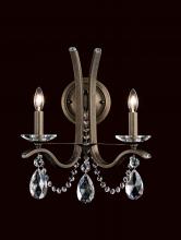 Schonbek 1870 VA8332N-51H - Vesca 2 Light 120V Wall Sconce in Black with Clear Heritage Handcut Crystal