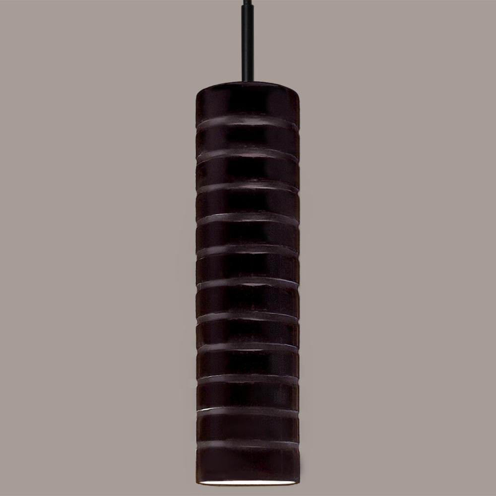 Strata Mini Pendant: Slate Black (Black Cord & Canopy)