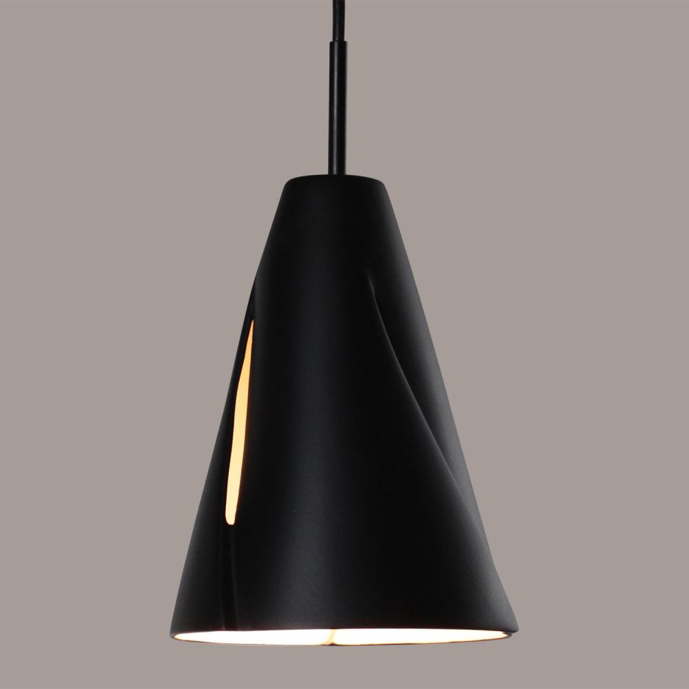 Whirl Mini Pendant: Slate Black (Black Cord & Canopy)