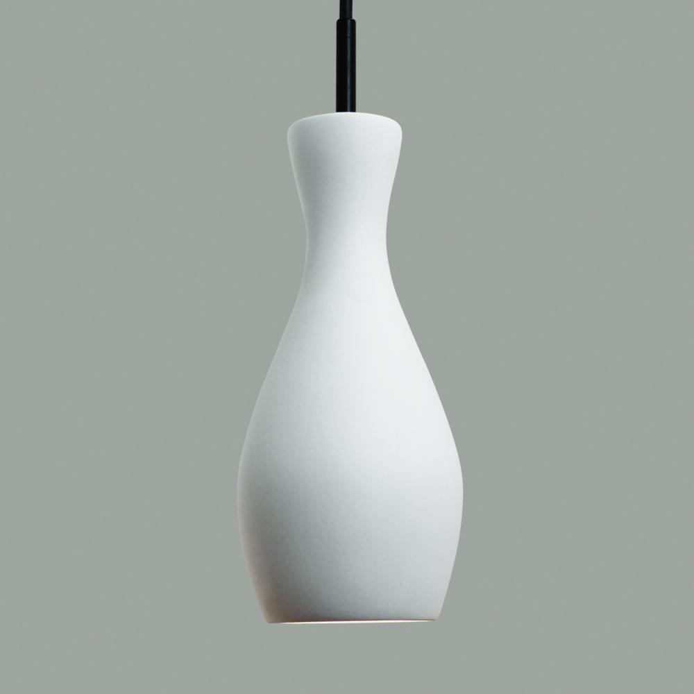 Amphora Mini Pendant: Straw (Black Cord & Canopy)