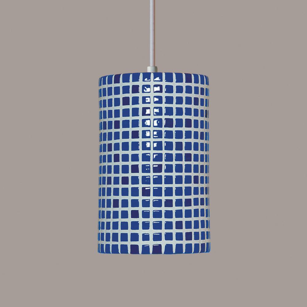 Confetti Pendant Cobalt Blue (White Cord & Canopy)