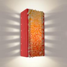 A-19 RE109-MR-MFR-WET - Rocky Wall Sconce Matador Red and Multi Fire (Outdoor/WET Location)