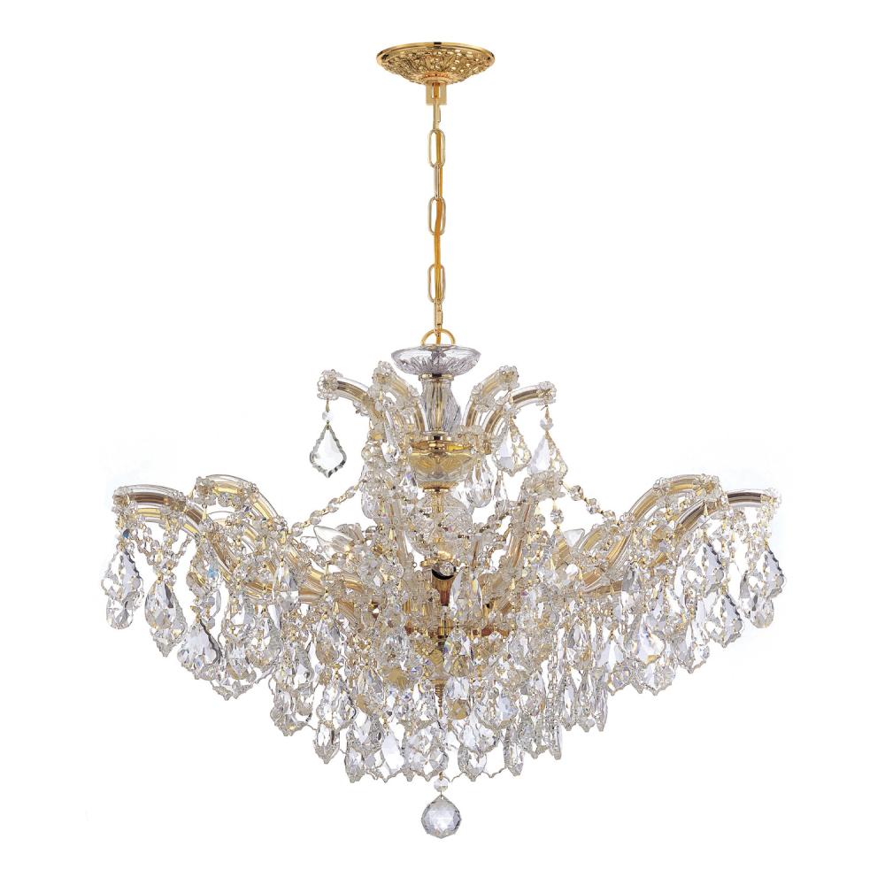 Maria Theresa 6 Light Swarovski Strass Crystal Gold Chandelier