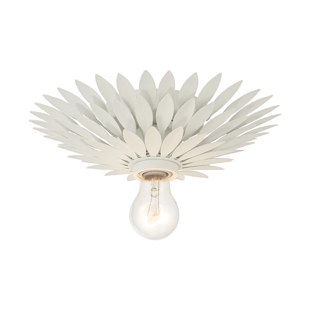 Broche 1 Light Matte White Flush Mount