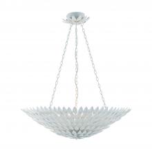 Crystorama 519-MT - Broche 8 Light Matte White Chandelier