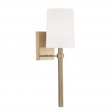 Crystorama BRO-451-VG - Bromley 1 Light Antique Vibrant Gold Sconce