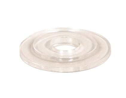 Plastic Crystal Washer; 1-1/4" Diameter With Lip; 1/8 IP Slip