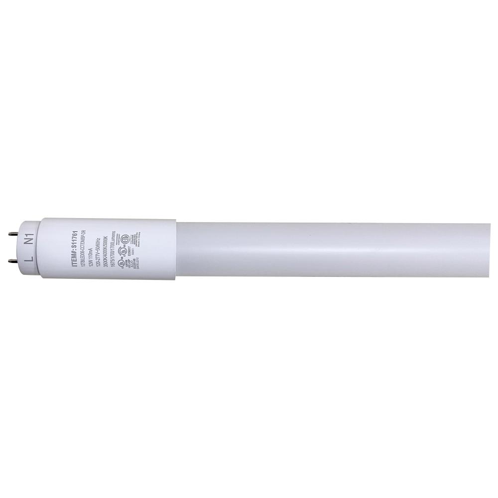 12 Watt T8 LED; CCT Selectable; Medium bi-pin base; 50000 Hours; Type A/B; Ballast Bypass or Direct