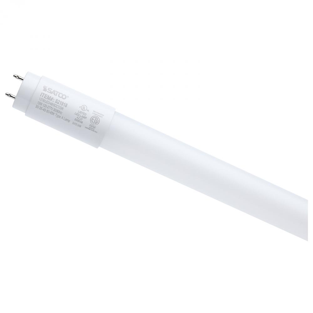 13 Watt; 4 Foot T8 LED; G13 Base; 30K/35K/40K/50K/65K CCT Selectable; Type A; Frost