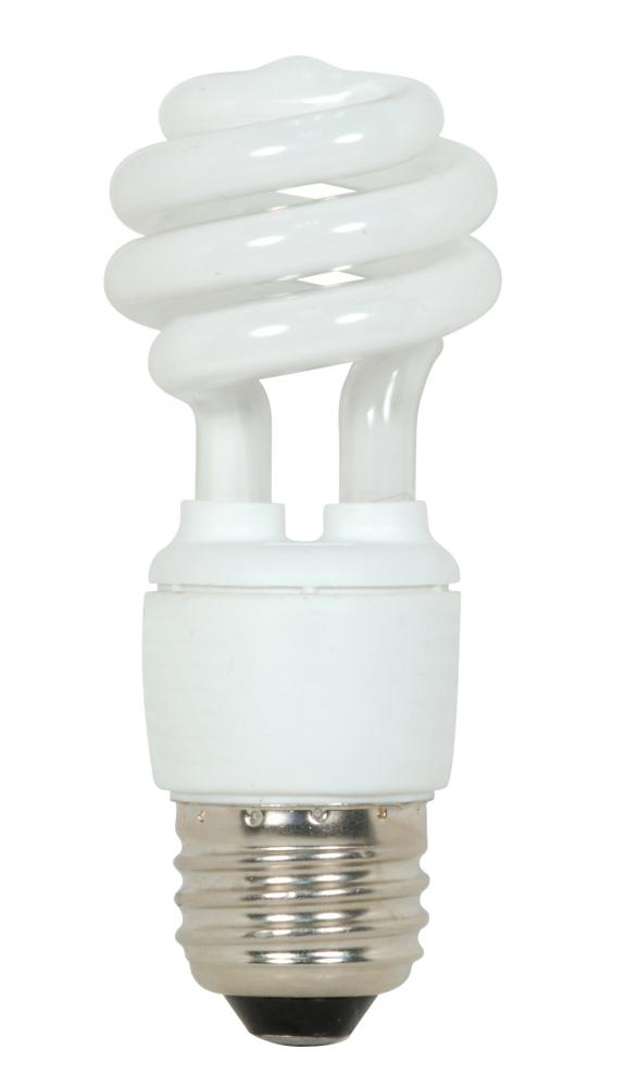 9 Watt; Mini Spiral Compact Fluorescent; 4100K; 82 CRI; Medium base; 120 Volt