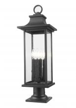 Z-Lite 5017PHBR-533PM-BK - 4 Light Outdoor Pier Mounted Fixture